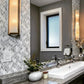 White Gray 12x12 Polished Etched Hexagon Marble Mosaic Tile (5 pack, 4.92 sq ft/case) - Sample