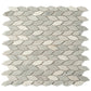 White Gray 12x12 Polished Etched Hexagon Marble Mosaic Tile (5 pack, 4.92 sq ft/case) - Sample