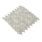 White Gray 12x12 Polished Etched Hexagon Marble Mosaic Tile (5 pack, 4.92 sq ft/case) - Sample