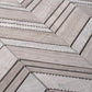 Gray 13x13 Polished Etched Herringbone Marble Mosaic Tile (5 pack, 6.09 sq ft/case) - Sample