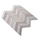 Gray 13x13 Polished Etched Herringbone Marble Mosaic Tile (5 pack, 6.09 sq ft/case) - Sample