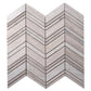 Gray 13x13 Polished Etched Herringbone Marble Mosaic Tile (5 pack, 6.09 sq ft/case) - Sample