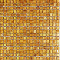 Sample - Goldenrod Brown 12x12 Glossy Uniform Square Glass Mosaic Tile (20 pack, 18.69 sq ft/case)