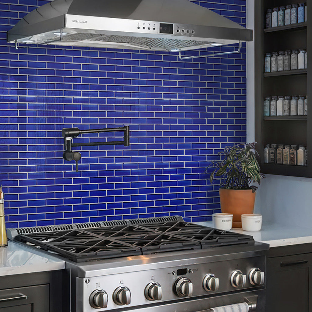 12x12 Cobalt Blue Glass Tile