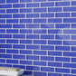 Cobalt Blue 12x12 Glossy Brick Glass Mosaic Tile (5 pack, 4.92 sq ft/case)