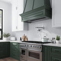 White glossy glass brick mosaic tile backsplash in a 12x12-inch sheet, subway pattern in the kitchen wall