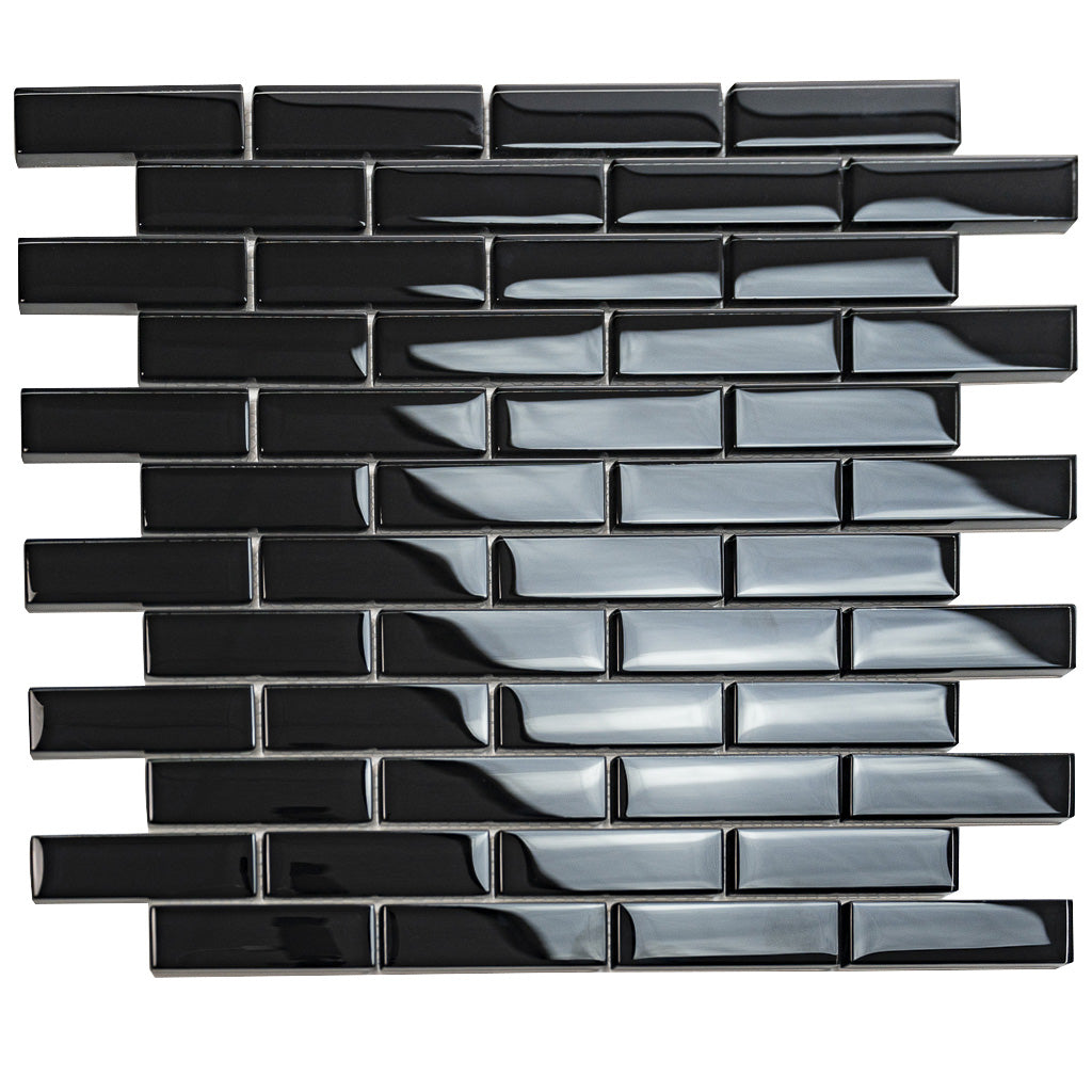12x12 Black Mosaic Tile