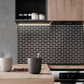 12x12 Black Mosaic Glass Tile