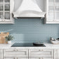 Stone Blue 12x12 Glossy Brick Glass Mosaic Tile (5 pack, 4.92 sq ft/case)