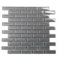 Coin Gray 12x12 Glossy Brick Glass Mosaic Tile (5 pack, 4.92 sq ft/case) - Sample