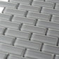 Coin Gray 12x12 Glossy Brick Glass Mosaic Tile (5 pack, 4.92 sq ft/case) - Sample
