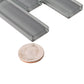 Coin Gray 12x12 Glossy Brick Glass Mosaic Tile (5 pack, 4.92 sq ft/case) - Sample