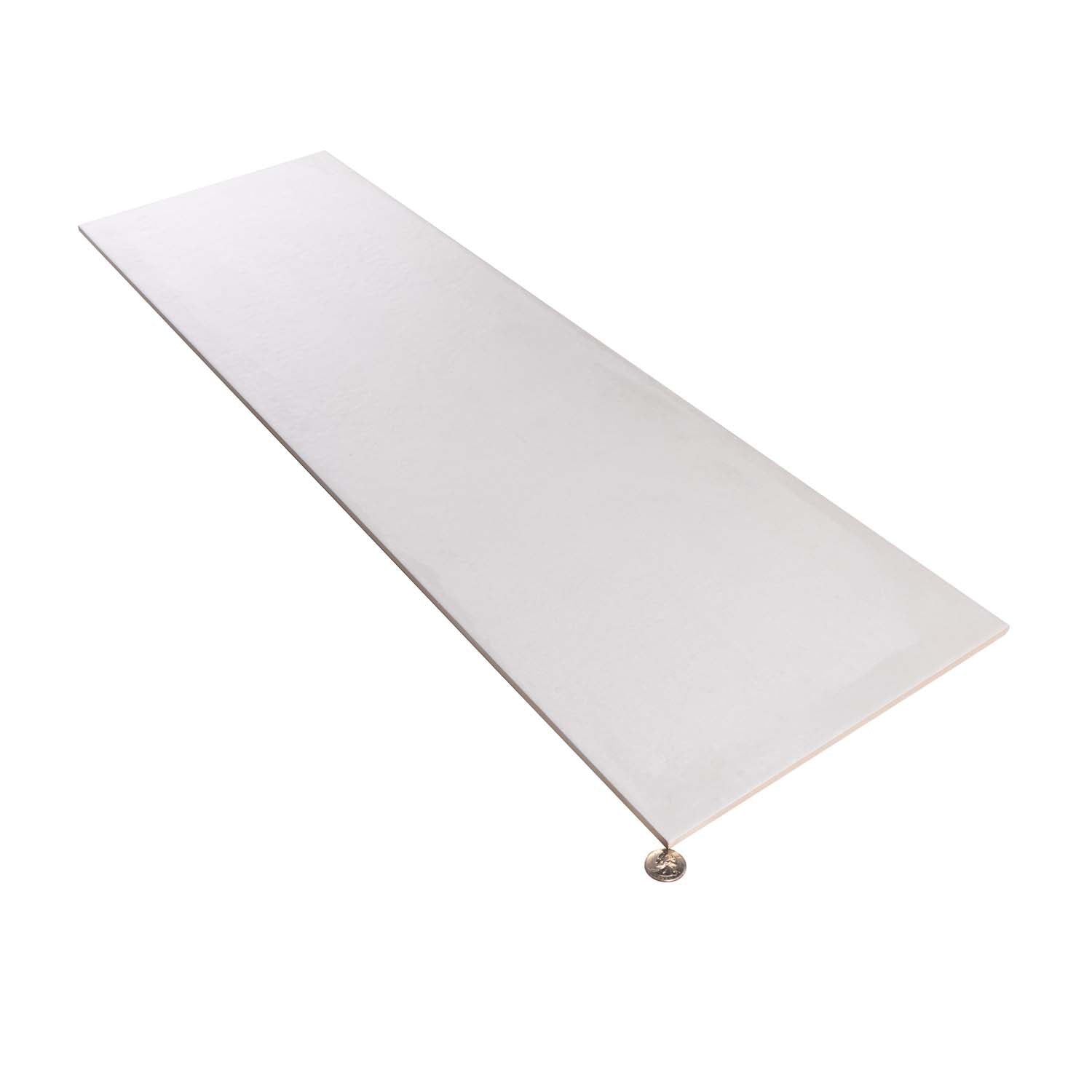 White 12x40 Matte Field Ceramic Tile (6 pack, 19.11 sq ft/case) - Sample