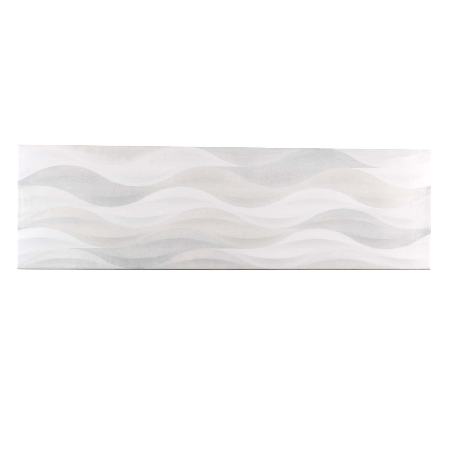 5 pack White 11.7-in W x 39.2-in L Matte Ceramic Wall and Floor Deco Tile (15.93 Sq ft/case) - Sample