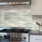 5 pack White 11.7-in W x 39.2-in L Matte Ceramic Wall and Floor Deco Tile (15.93 Sq ft/case) - Sample