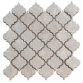 Sample - Silver Gray 12x12 Textured, Foiled Resin Arabesque Mosaic Tile (5 sq ft/case, 5-Pack)
