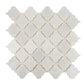 Silver White 12x12 Textured, Foiled Stone Arabesque Mosaic Tile (5 sq ft/case, 5-Pack)