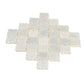 Sample - Silver White 12x12 Textured, Foiled Stone Arabesque Mosaic Tile (5 sq ft/case, 5-Pack)
