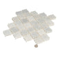 Sample - Silver White 12x12 Textured, Foiled Stone Arabesque Mosaic Tile (5 sq ft/case, 5-Pack)