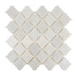 Sample - Silver White 12x12 Textured, Foiled Stone Arabesque Mosaic Tile (5 sq ft/case, 5-Pack)