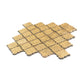 Gold 12x12 Textured, Foiled Resin Arabesque Mosaic Tile (5 sq ft/case, 5-Pack)