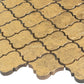 Sample - Gold 12x12 Textured, Foiled Resin Arabesque Mosaic Tile (5 sq ft/case, 5-Pack)