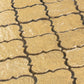 Sample - Gold 12x12 Textured, Foiled Resin Arabesque Mosaic Tile (5 sq ft/case, 5-Pack)