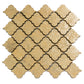 Gold 12x12 Textured, Foiled Resin Arabesque Mosaic Tile (5 sq ft/case, 5-Pack)