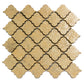 Sample - Gold 12x12 Textured, Foiled Resin Arabesque Mosaic Tile (5 sq ft/case, 5-Pack)