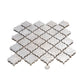 Silver Gray 12x12 Textured, Foiled Resin Arabesque Mosaic Tile (5 sq ft/case, 5-Pack)