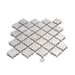 Sample - Silver Gray 12x12 Textured, Foiled Resin Arabesque Mosaic Tile (5 sq ft/case, 5-Pack)