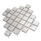 Silver Gray 12x12 Textured, Foiled Resin Arabesque Mosaic Tile (5 sq ft/case, 5-Pack)