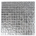 Sample - Silver 12x12 Polished Square Glass Mosaic Tile (5 pack, 4.75 sq ft/case)