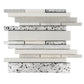 White Silver 12x12 Polished, Textured, Foiled Stone Linear Stick Mosaic Tile (4.83 sq ft/case, 5-Pack)