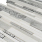 White Silver 12x12 Polished, Textured, Foiled Stone Linear Stick Mosaic Tile (4.83 sq ft/case, 5-Pack)