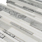 Sample - White Silver 12x12 Polished, Textured, Foiled Stone Linear Stick Mosaic Tile (4.83 sq ft/case, 5-Pack)