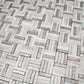 Silver White 12x12 Polished, Textured, Foiled Stone Square Mosaic Tile (4.83 sq ft/case, 5-Pack)