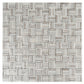 Sample - Silver White 12x12 Polished, Textured, Foiled Stone Square Mosaic Tile (4.83 sq ft/case, 5-Pack)