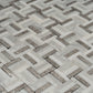 Sample - Silver White 12x12 Polished, Textured, Foiled Stone Square Mosaic Tile (4.83 sq ft/case, 5-Pack)
