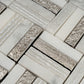 Silver White 12x12 Polished, Textured, Foiled Stone Square Mosaic Tile (4.83 sq ft/case, 5-Pack)