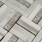Sample - Silver White 12x12 Polished, Textured, Foiled Stone Square Mosaic Tile (4.83 sq ft/case, 5-Pack)