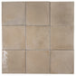 Creamy Beige 8x8 Glossy Zellige Square Subway Porcelain Tile (29 pack, 12.49 sq ft/case)