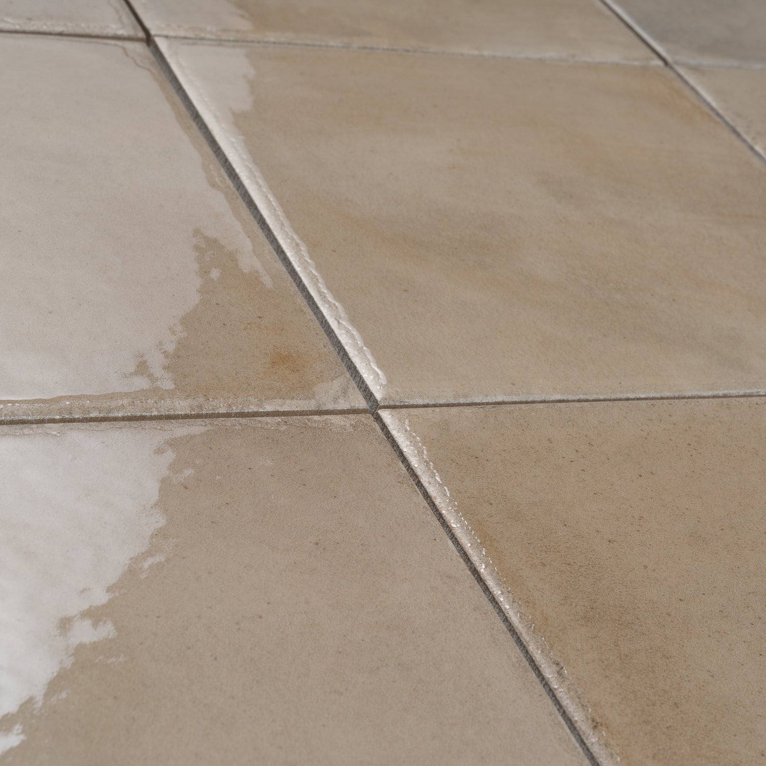 Creamy Beige 8x8 Glossy Zellige Square Subway Porcelain Tile (29 pack, 12.49 sq ft/case)