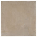 Glossy creamy beige 8x8 inch porcelain zellige square tile with subtle speckled texture