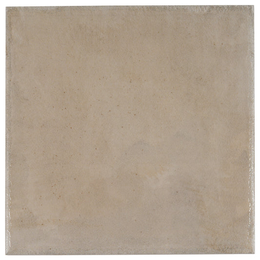 Cadence 8x8 Creamy Beige Porcelain Zellige Square Wall and Floor Tile (29 Pack, 12.49 sq ft/case) - Sample