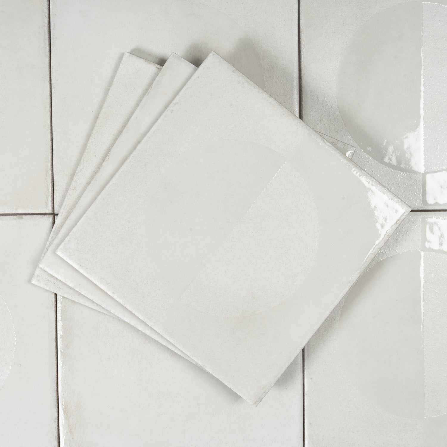 Crisp White 8x8 Matte, Glossy Square Motif Porcelain Tile (29 pack, 12.49 sq ft/case)