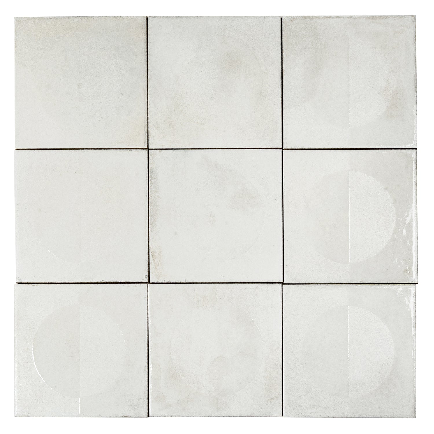 Crisp White 8x8 Matte, Glossy Square Motif Porcelain Tile (29 pack, 12.49 sq ft/case)