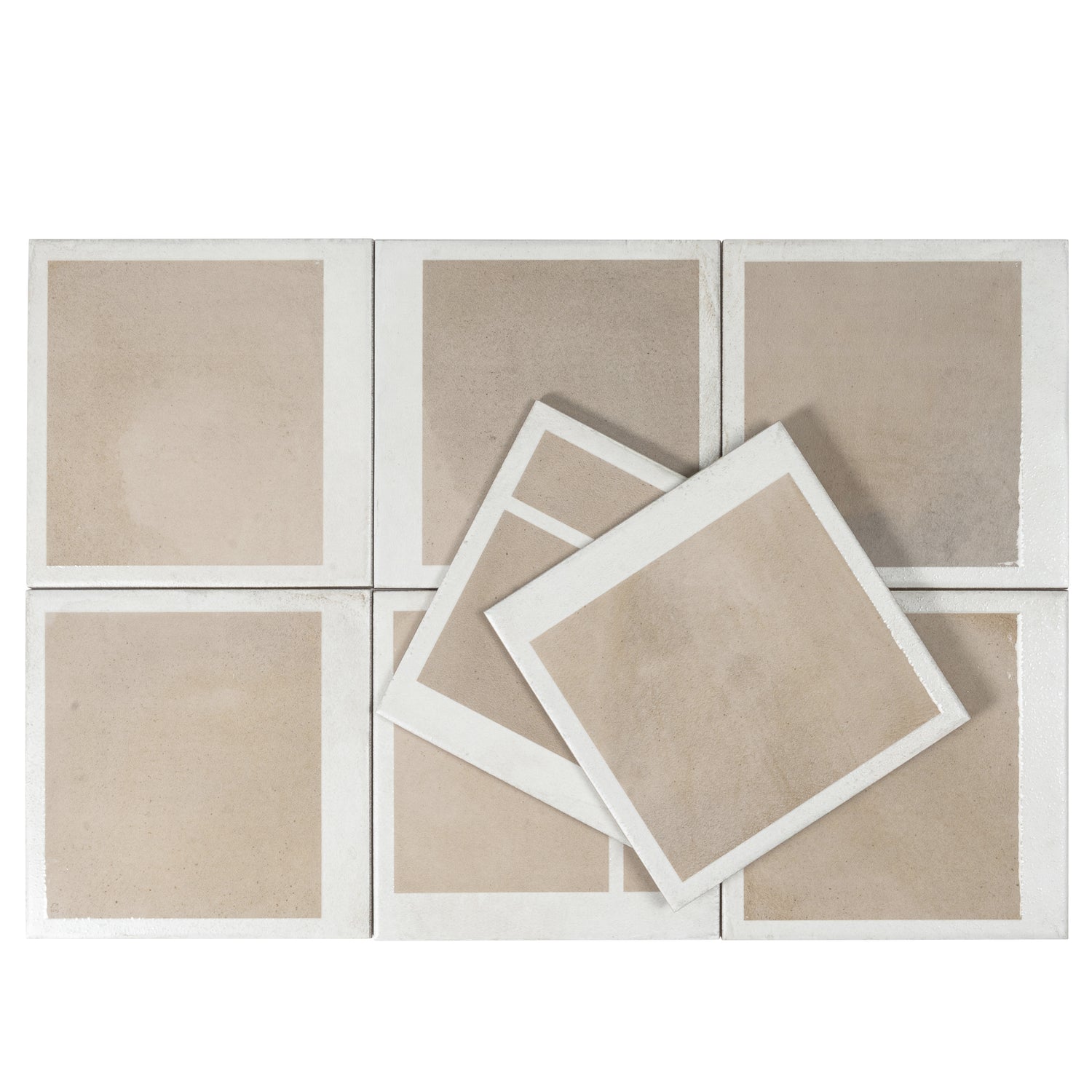 Gray Beige 8x8 Matte, Glossy Square Motif Porcelain Tile (29 pack, 12.49 sq ft/case)