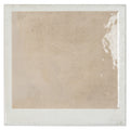 glossy 8x8 gray beige porcelain wall and floor tile with square motif and white border