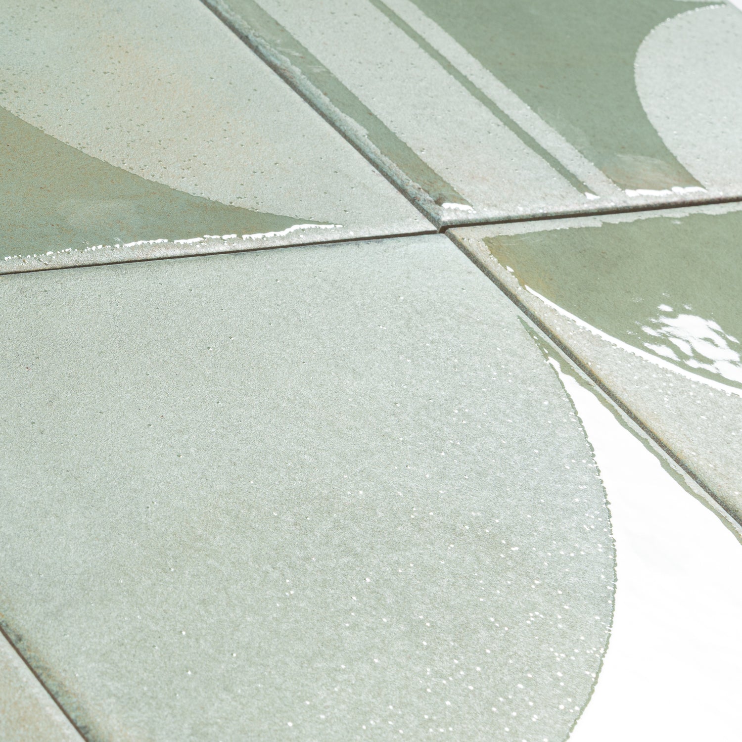 Muted Sage Green 8x8 Matte, Glossy Square Motif Porcelain Tile (29 pack, 12.49 sq ft/case)